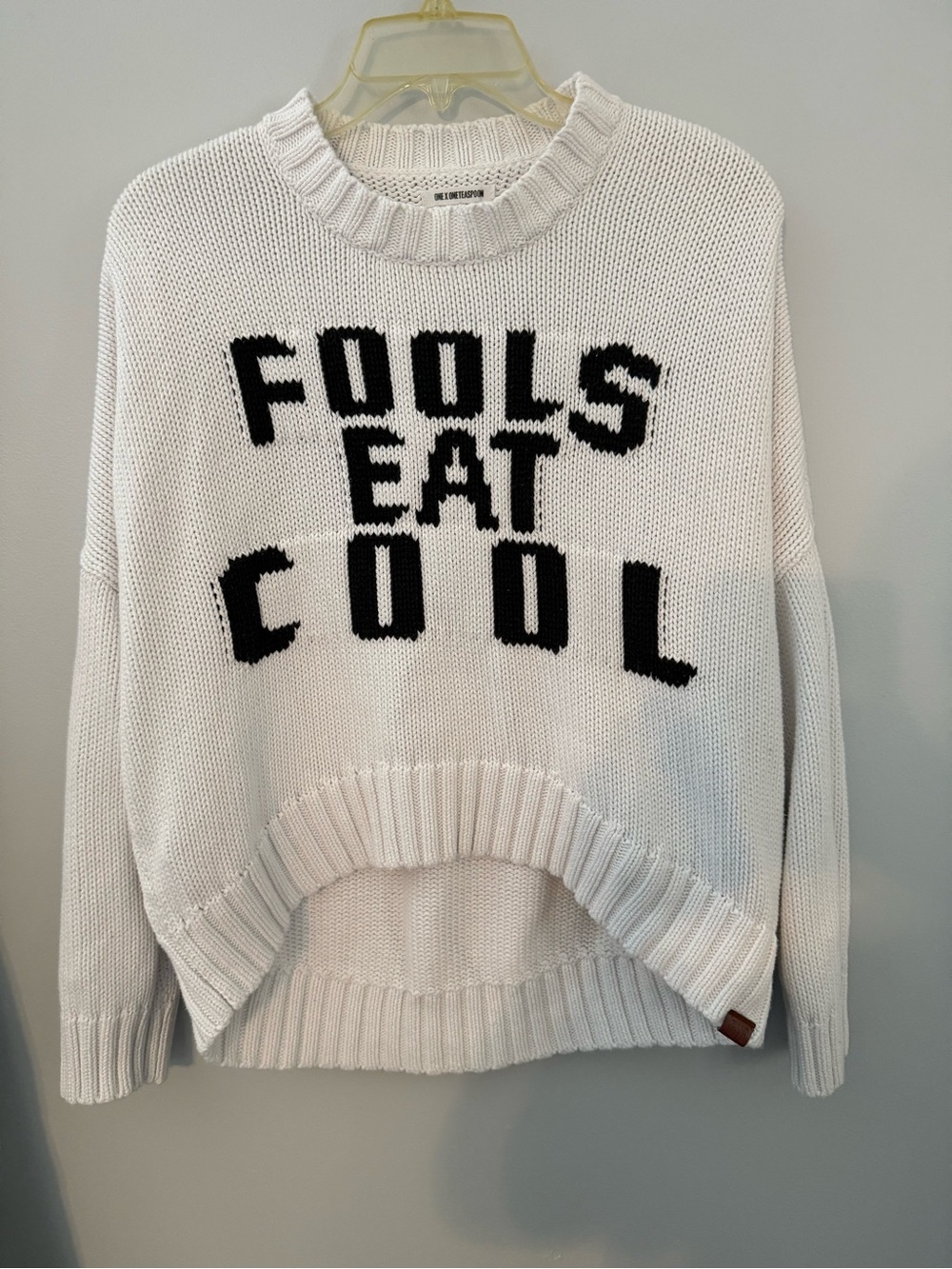 One teaspoon knit graphic sweater fools eat cool size medium